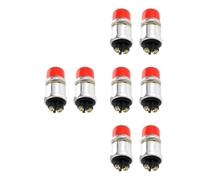 PRETYZOOM 8 Pièces Interrupteur de Démarrage Momentané 12v 24v 50a Rouge | Boîtier Métallique, Contacts Argentés Épais, Bouton Rouge, pour Tracteurs et Usage Automobile