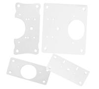 PRETYZOOM 8 pièces Kit de Réparation Plaque Charnière Inox pour Armoires Support Solide Antirouille avec Vis Prolongateur de Durée pour Portes de Meubles et Étagères