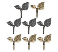 PRETYZOOM 8 Pièces Patère Murale Feuille Vintage en Fer Forgé, Décorative