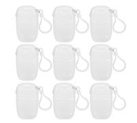 PRETYZOOM 9 pièces Flacons de Voyage Recharges avec Couvercle à Clapet et Accroche Porte-clés Bouteilles Étanches pour Shampooing et Lotion Plastique et Portable pour Transport Facile