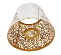 PRETYZOOM Abat-jour Artisanal Moderne Avec Abat-jour Blanc Et Intérieur Doré Culot E27 Élégant Pour La Maison Ou Le Bureau