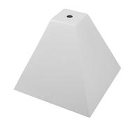 PRETYZOOM Abat-Jour en Fer Carré Blanc 10 MM avec Bords Repliés Abat-Jour Géométrique Minimaliste Suspendre Cache-Luminaire Métallique pour Salle à Manger Bureau et Couloir