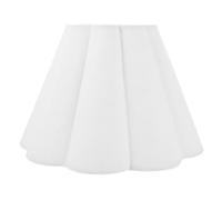 PRETYZOOM Abat-jour Tambour en Tissu Blanc pour Lampe de Table et Lampadaire, Structure Plate, Réduit L'éblouissement et Protège la Vue, Maison
