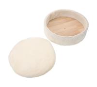 PRETYZOOM Accessoire de Remplacement pour Arbre à Chat Beige en Bois avec Coussin Rond en Polaire, Installation Simple et Compatibilité pour Chats D'intérieur