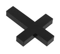 PRETYZOOM Accessoires De De Communion Croix De Couverture De Plateau De Communion Croix De Couverture De Plateau De Service Accessoires De De L'église Noir Acrylique
