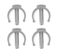 PRETYZOOM Accessoires pour Béquilles et Cannes, Lot de 4 Clips et Goupilles en Abs Acier, Fixations Adaptées aux Tubes 25/28mm, Dispositif Pratique pour Aide la Marche et Mobilité