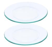 PRETYZOOM Accessoires pour Chauffe-Cire en Verre 2 Pièces Plateau Réutilisable 4.72x4.72x0.98 Pouces Compatible avec Chauffe-Cire Électrique pour Usage Domestique