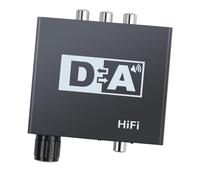 PRETYZOOM Adaptateur Convertisseur Audio Numérique-analogique Noir avec Interface 3.5mm, Conversion Audio Bidirectionnelle, Facile à Installer pour Usage Domestique