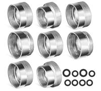 PRETYZOOM Adaptateur de Robinet en Cuivre 8 Pièces Installation Facile et Usinage de Précision Cuisine et Buanderie, Filetages Extérieurs 22mm vers Intérieurs 16-22mm