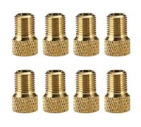 PRETYZOOM Adaptateurs en Cuivre Doré 8 Pcs Conversion Valve Française vers Valve Standard Compatible Pompes et Compresseurs pour Pneus VTT et Vélo de Route Étanchéité sans Fuite