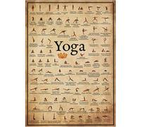 PRETYZOOM Affiche de Yoga sur Toile Délicate pour Décoration Murale et Guide Visuel, pour Décoration de Mur Blanc ou Salon de Thé, Toile Résistante
