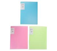 PRETYZOOM Album Photo Diamant 3 Pièces A4 30 Pages - Classeur Portfolio Multicolore Bleu Rose Vert - Rangement Portable pour Œuvres D’Art au Diamant Protection Anti-Décoloration pour