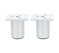 PRETYZOOM Alliage D'aluminium Pied de Table Réglable 2 Pièces pour Basse | Remplacement Argenté, Stable et Antidérapant, Installation Facile, pour Bureau Scolaire et Meuble