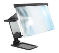 PRETYZOOM Amplificateur D'écran de Téléphone Pliable Noir Lentille Acrylique Anti-lumière Bleue, Coque Abs Portable pour Smartphone, pour Garçon et Filles et Personnes Âgées