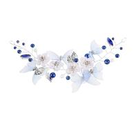 PRETYZOOM Ancient Style Butterfly Hairpin With Rhinestone And Pearl Vintage Chinese Bridal Headband For Wedding Ceremony And Festival