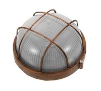 PRETYZOOM Applique Murale en Verre E27 Anti-poussière et Antidéflagrant, Petite Taille, Coque Basse en Cuivre, Luminaire Cloison pour Sauna et Usage Extérieur, Abat-jour Encastré Résistant
