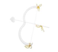 PRETYZOOM Arc De Cupidon Et Flèche Prop Ensemble d'arc Et De Flèche De Cupidon en Forme De Coeur Mignon Saint Valentin Arc De Cupidon Costume De Cupidon pour Cosplay Accessoires De