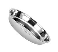 PRETYZOOM Assiette Ronde Inox 30 Cm Épaisse Plateau de Barbecue Maison Support Alimentaire Solide Usage Extérieur Pique-niques Fête Camping