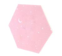 PRETYZOOM Autocollant Mural en Feutre Tableau Mémo Hexagonal, Panneau Mural en Feutre Rose 11x19x22cm, Décor Photo DIY pour Chambre et Décoration Intérieure