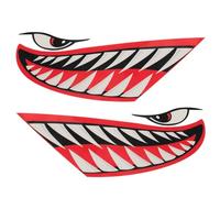 PRETYZOOM Autocollants de Kayak de Gueule de Requin, Autocollants Animaux Dessin Animé, Décoration Adhésive Résistante à L’Eau pour Kayak, Voiture et Bateau, Facile à Coller Résidu, Motif