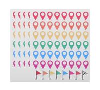 PRETYZOOM Autocollants de Localisation pour Carte Auto-adhésifs, 280 Pièces Colorées, Repositionnables et Étanches, pour Marquage Précis des Sites de Camping et Aventures, Étiquettes