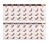 PRETYZOOM Autocollants pour Sourcils Résistants à L'eau 12 Feuilles Marron Réalistes Maquillage Yeux Sourcils Absents Asymétriques Mise Rapide