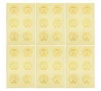 PRETYZOOM Autocollants Ronds Métallisés Dorés 36 Pièces Autocollants de Réussite et Certificats D’Excellence Étiquettes Décoratives pour Médailles et Diplômes pour L’École Récompenses