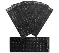 PRETYZOOM Autocollants Universels pour Clavier PVC 10pcs Support Multilingue Lettres Individuelles pour Communication Familiale et Éducative