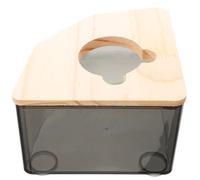 PRETYZOOM Bac à Sable pour Gerbilles Transparent Surface Dure Amovible en Acrylique pour Salle de Bain de Petits Animaux comme Hamsters