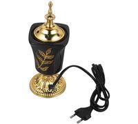 PRETYZOOM Bakhoor Brûleur D' Électrique Brûleur D' Arabe Vintage Style du Moyen-Orient Encensoir Électrique De Table D'arôme Oud Bougeoir Noir