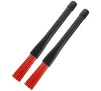 PRETYZOOM Balai de Tambour Rétractable en Nylon Rouge avec Poignée Confortable pour Batteurs Débutants Jouant du Jazz, 1 Paire D’accessoires de Percussion Universels