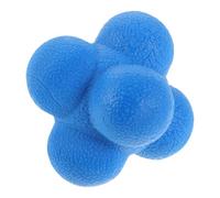 PRETYZOOM Balle D'entraînement Hexagonale Bleue 7,6 Cm en Silicone pour Coordination Main-œil, Balle de Réaction Agilité Polyvalente pour Baseball, Tennis et Entraînement Sportif
