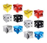 PRETYZOOM Ballons en Aluminium Carrés Décoratifs 12pcs pour Fête Réutilisables et Auto-étanches Décoration Anniversaire Thème Jeu de Hasard