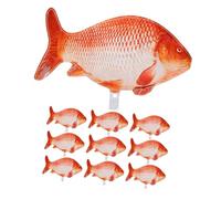 PRETYZOOM Ballons en Film D'aluminium de Poisson Rouge Koi, Lot de 10 Pièces, Décoration Gonflable Réaliste pour Fête D'anniversaire, Shower et Événement sur Thème Pêche