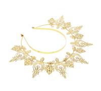 PRETYZOOM Bandeau Couronne de Feuilles, Bandeau D'ange de Feuille, Alliage Doré, Style Vintage, Ajustement Confortable et Maintien Sûr, pour Soirées et Bal