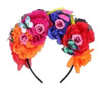 PRETYZOOM Bandeau de Fleurs Style Élégant et Délicat en Plastique Couronne Guirlande sans Déformation ni Décoloration pour Femmes, Mariage et Séance Photo