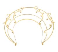 PRETYZOOM Bandeau Élégant en Alliage Doré Fait Main, Coiffe Vintage Chic Facile à Porter pour Mariage et Fête, Décoration Capillaire Créative Qui Attire le Regard