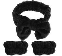 PRETYZOOM Bandeaux pour Cheveux Noirs Chic en Tissu, Pratiques pour Laver le Visage, Élastiques Souples Qui Maintiennent les Cheveux sans Nouer, pour Femmes et Amies