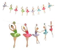 PRETYZOOM Bannière Danseuse De Ballet Guirlande Décoration Pour Mariage Baby Shower Anniversaire Remise De Diplôme Avec Ficelle 12.60X5.12 Pouces Facile À Suspendre
