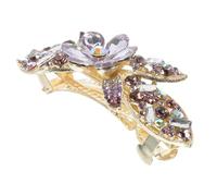 PRETYZOOM Barrette à Cheveux Fleur Strass Pince à Ressort Décorative pour Femmes Accessoire pour Mariage Fête Anniversaire