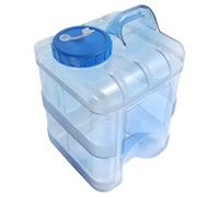 PRETYZOOM Bidon d'eau 15L, Bouteille avec Couvercle, Plastique PVC PC, Étanche, pour Camping et Voiture