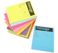PRETYZOOM Bloc-notes Autocollants de Bureau Portable en Papier Coloré, Notes Repositionnables sans Traces pour Usage Quotidien à Domicile au Travail
