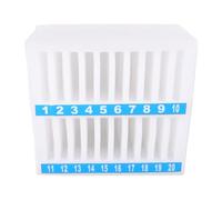 PRETYZOOM Boîte à Grille En Mousse Souple 20 Cases Blanche Support En Verre Trempé Organiseur Téléphone De Bureau Multi-compartiments Rangement Pour Salle De Classe Bureau Et Salle De Réunion