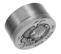 PRETYZOOM Boîte à Souvenirs Bébé Métal Vintage Ours Petit Format Ronde Boîte De Conservation Cheveux Fœtaux Solide Présent Naissance Garçon Et Filles Unique Pour Souvenirs Précieux