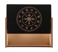 PRETYZOOM Boîte Bois pour Cartes et Bijoux Étui de Rangement Délicat pour Cartes de Tarot et Petits Objets Boîte Cadeau Bois Robuste et Compacte pour Collection et Décoration