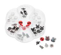 PRETYZOOM Boîte de 7 Breloques pour Ongles D’Halloween en Résine Fantômes Araignées Chauves-Souris et Petits Démons Accessoires DIY pour Nail Art Festif et Décoration Manucure Originale