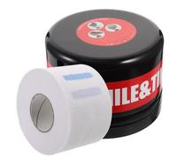 PRETYZOOM Boîte de Distribution Papier pour Cou de Barbier Rouleau Blanc, Étui Plastique Noir, pour Salon de Coiffure, Coiffure, Coupe et Coloration, Accessoire Professionnel Pratique