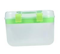 PRETYZOOM Boîte de Rangement Cosmétique Portable Double Plastique avec Poignée Boîte à Pilules Compacte pour Produits de Beauté à Domicile Légère et Rangement Étanche et Couleur