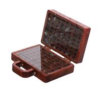 PRETYZOOM Boîte de Rangement en Bois pour Pierres et Coffret à Compartiments Serrure Vitrine d'Exposition pour Collection de Spécimens Organisateur Compact pour Objets de Collection