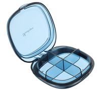 PRETYZOOM Boîte de Rangement Multi-réseaux et Compartiments Individuels pour Remède Portable en Plastique Bleu Facile à Utiliser et Anti-poussière, pour Valise ou Paquet à Dos